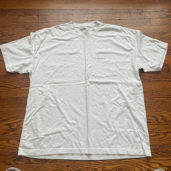 Abercrombie & Fitch Soft AF Essentials Mens Oversized Pocket White T-Shirt XL - Picture 1 of 6